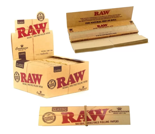 RAW King Size Rolling Papers + Roach - Image 4